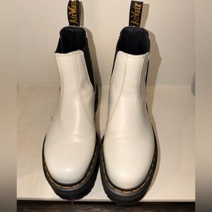 Dr. Martens White and Black Chelsea Boots
